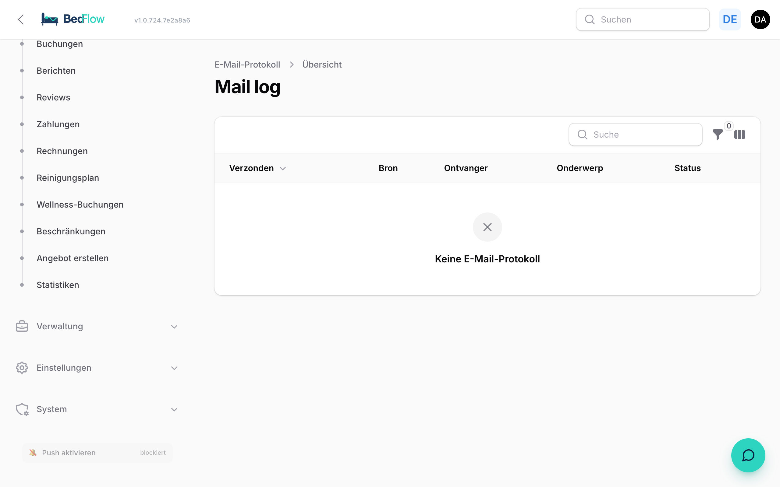 Mail-Log — alle gesendeten E-Mails