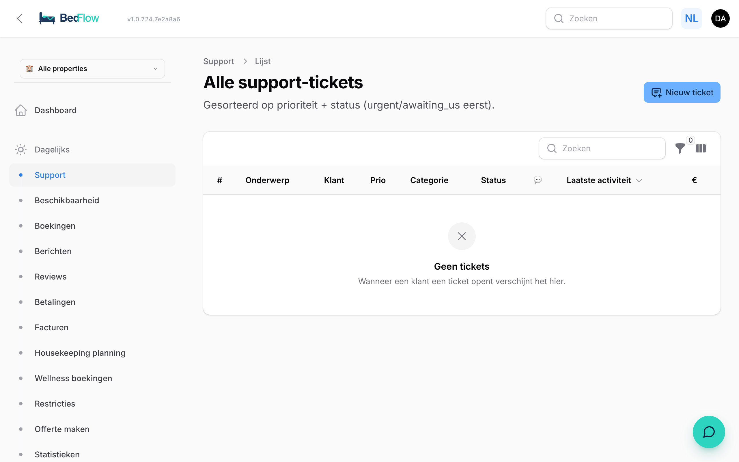 Een ticket aanmaken